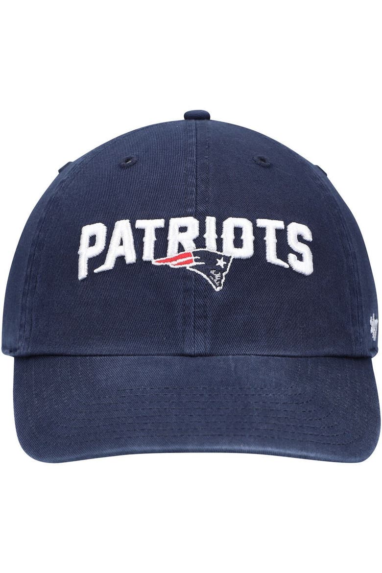 Men's '47 Navy New England Patriots Clean Up Alternate Logo Adjustable Hat, Alternate, color, NAVY