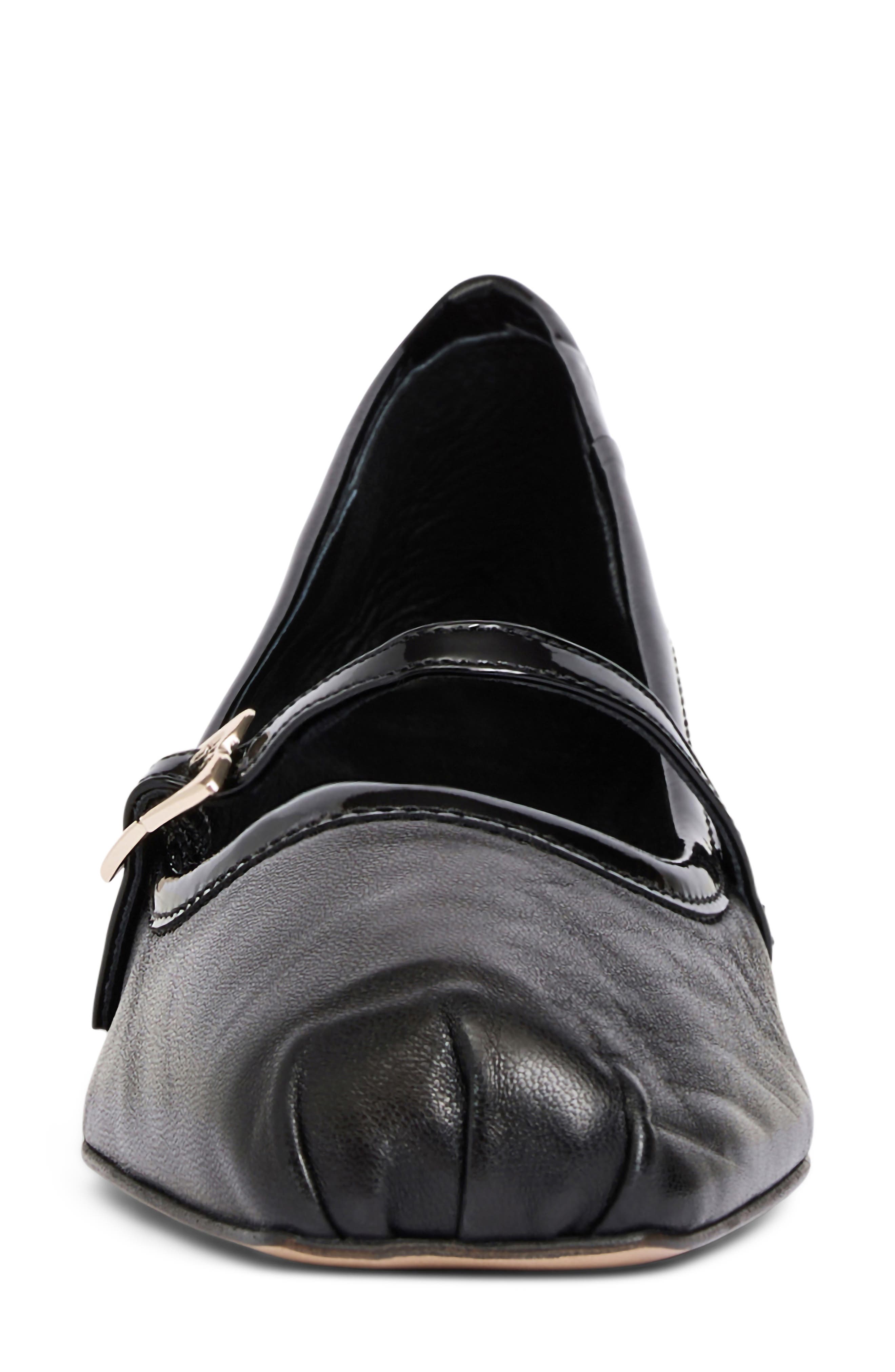 Cesira Leather Mary Jane Pump, Alternate, color, BLACK