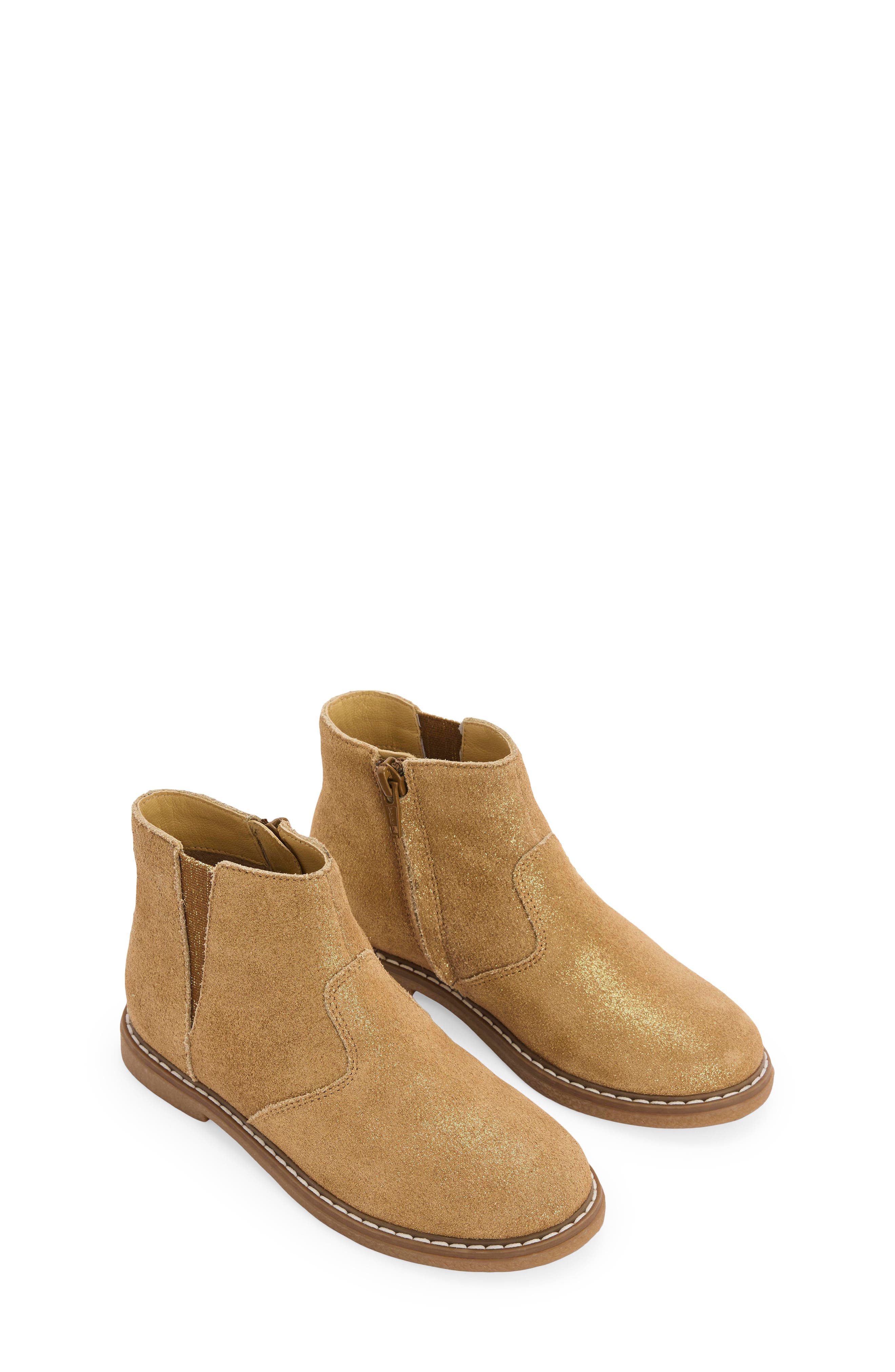 Boden Kids' Bootie, Main, color, Gold