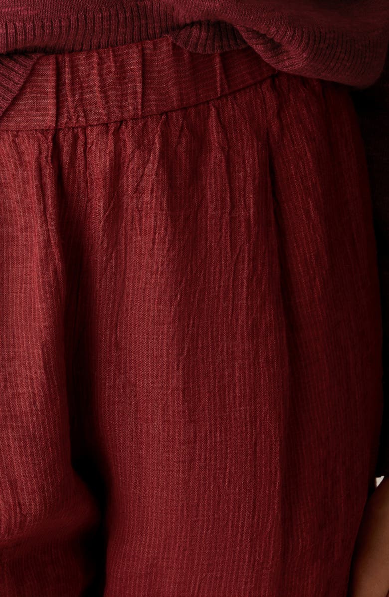 Eileen Fisher Pleated Lantern Organic Linen Pants, Alternate, color, 
