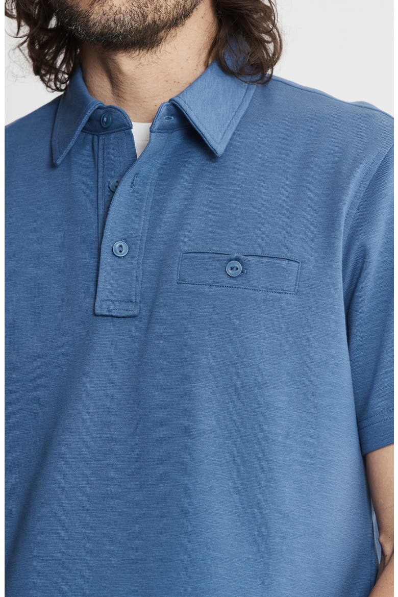Reverse Slub Polo, Alternate, color, BLUE