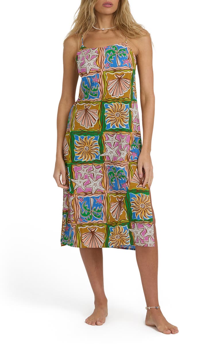 Billabong Heat Dream Cover-Up Midi Dress, Main, color, Mulch