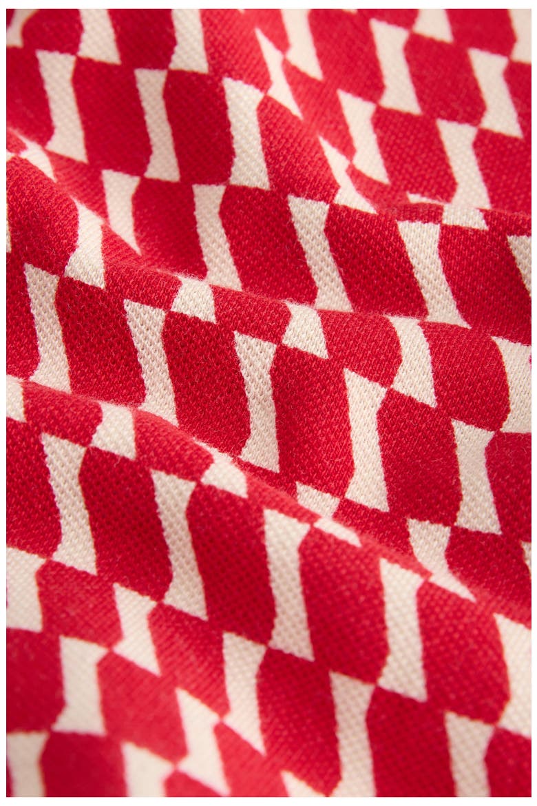 Kids' Geo Cotton Button-Up Shirt & Shorts Set, Alternate, color, RED