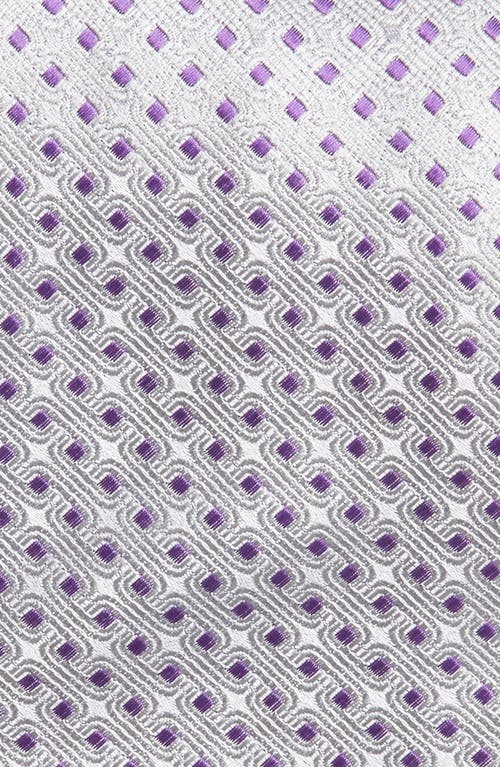 Canali Neat Silk Tie In White