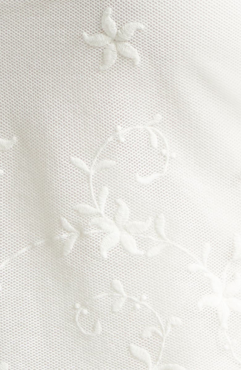 POSSE Cove Embroidered Silk Blend Maxi Dress with Scarf, Alternate, color, Pearl