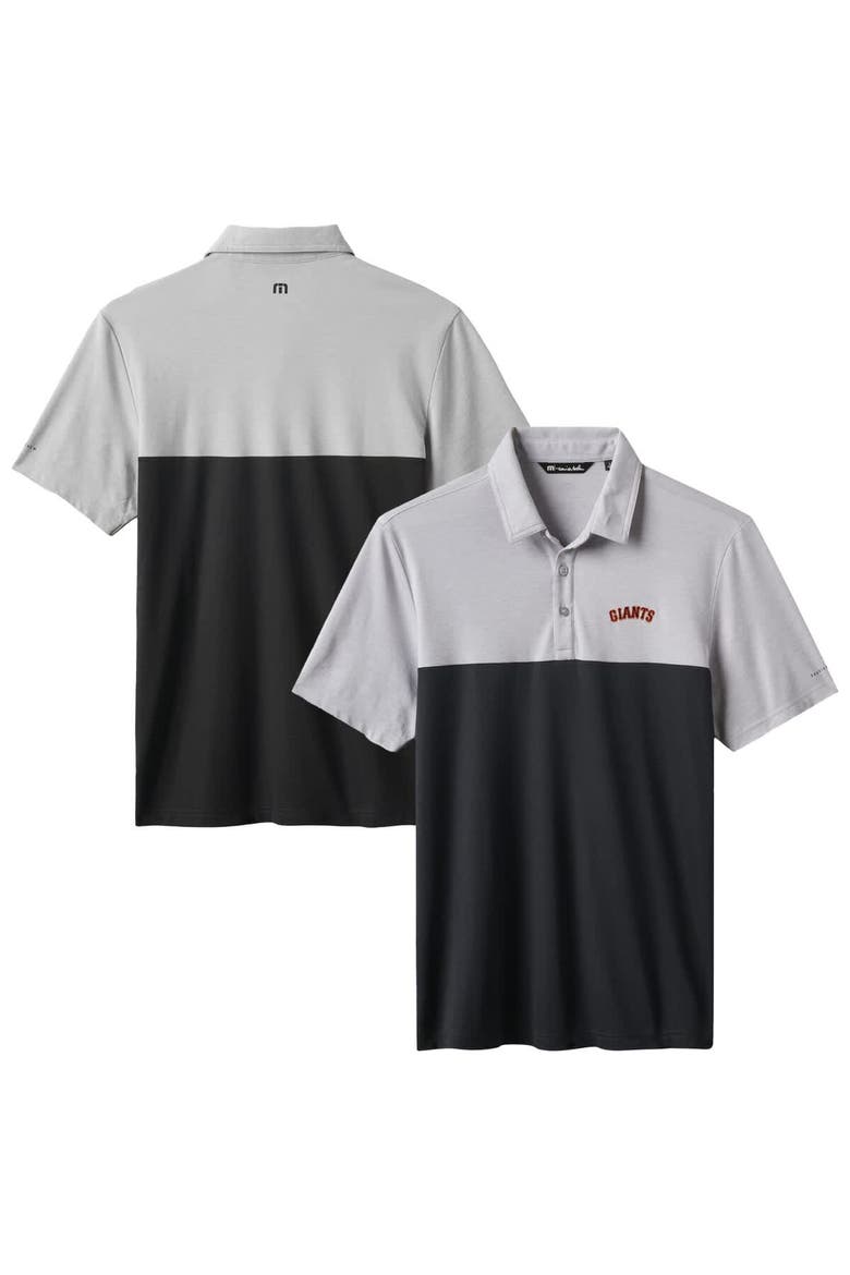 Men's TravisMathew Gray/Black San Francisco Giants Home Run Leader Tri-Blend Polo, Main, color, Gray