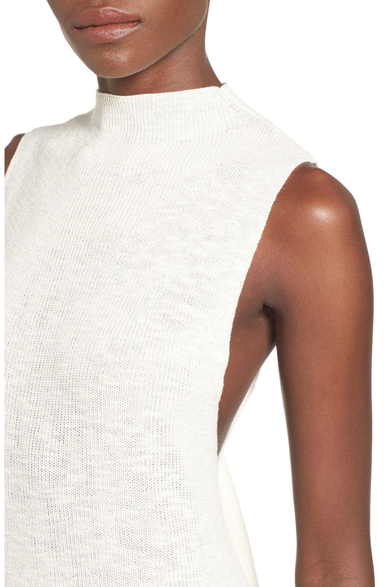 Mock Neck Sweater Tank, Alternate, color, BEIGE BURNT