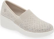 SKECHERS x Martha Stewart Pier Lite Reflection Wedge Slip-On Sneaker