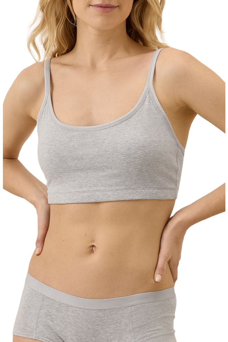 Everyday Strappy Scoop Bralette, Main, color, Light Heather Grey