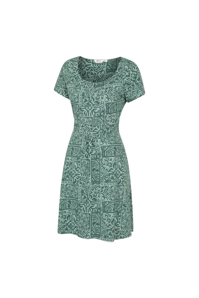 Orchid Patterned UV Dress, Alternate, color, Bright Green