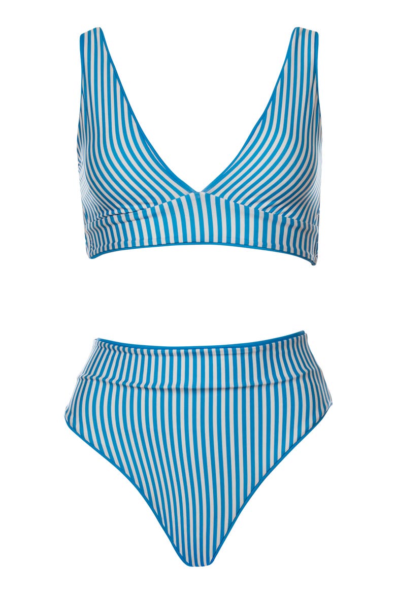 Blue Suzy Q Reversible Bikini Bottoms, Alternate, color, BLUE