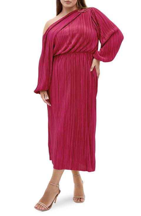 Jay Long Sleeve Midi Dress (Plus)