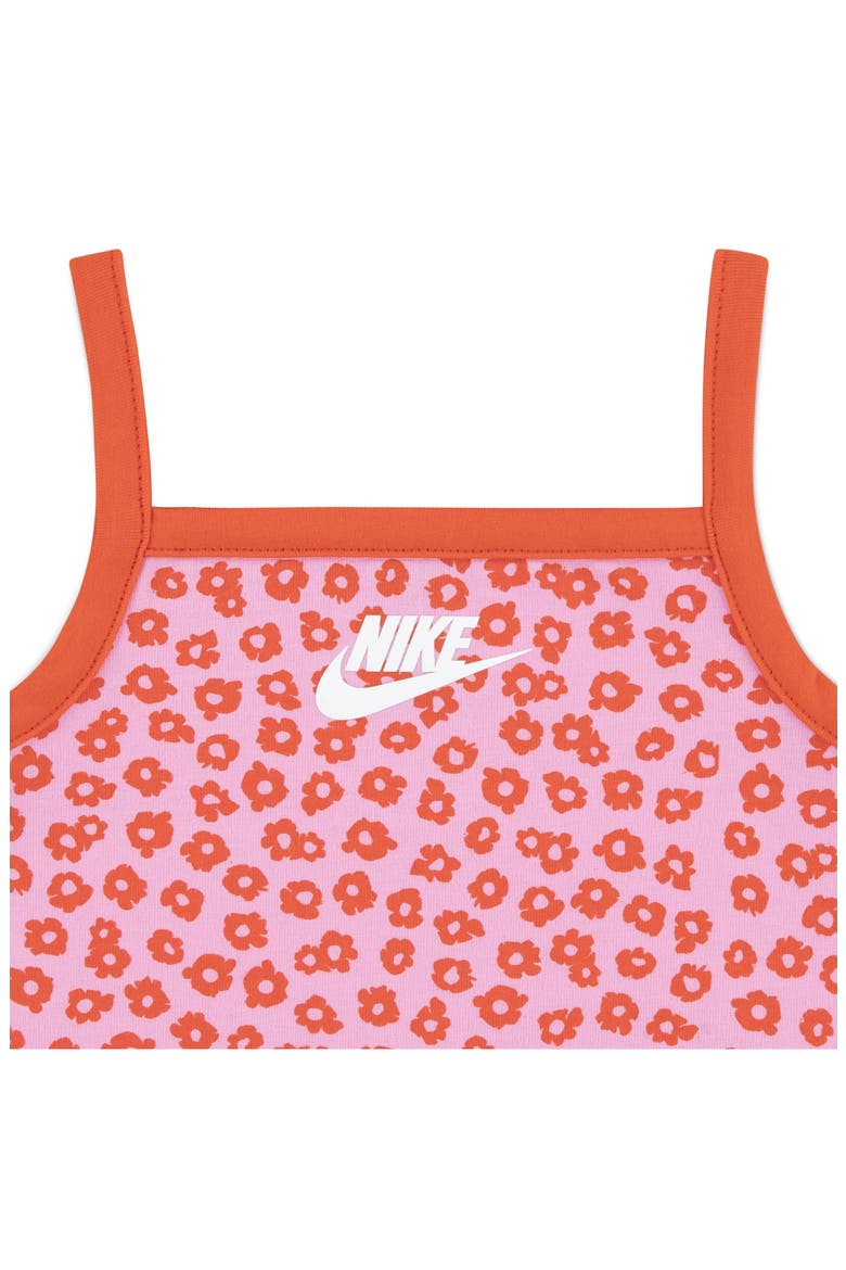 Allover Print Tank Dress & Tee Set, Alternate, color, PINK RISE