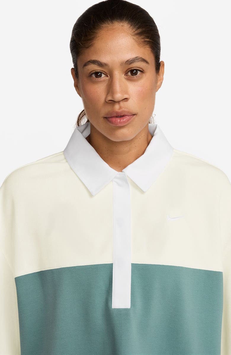 Nike Sportswear Oversize Polo, Alternate, color, Sail/ Cannon/ White/ White