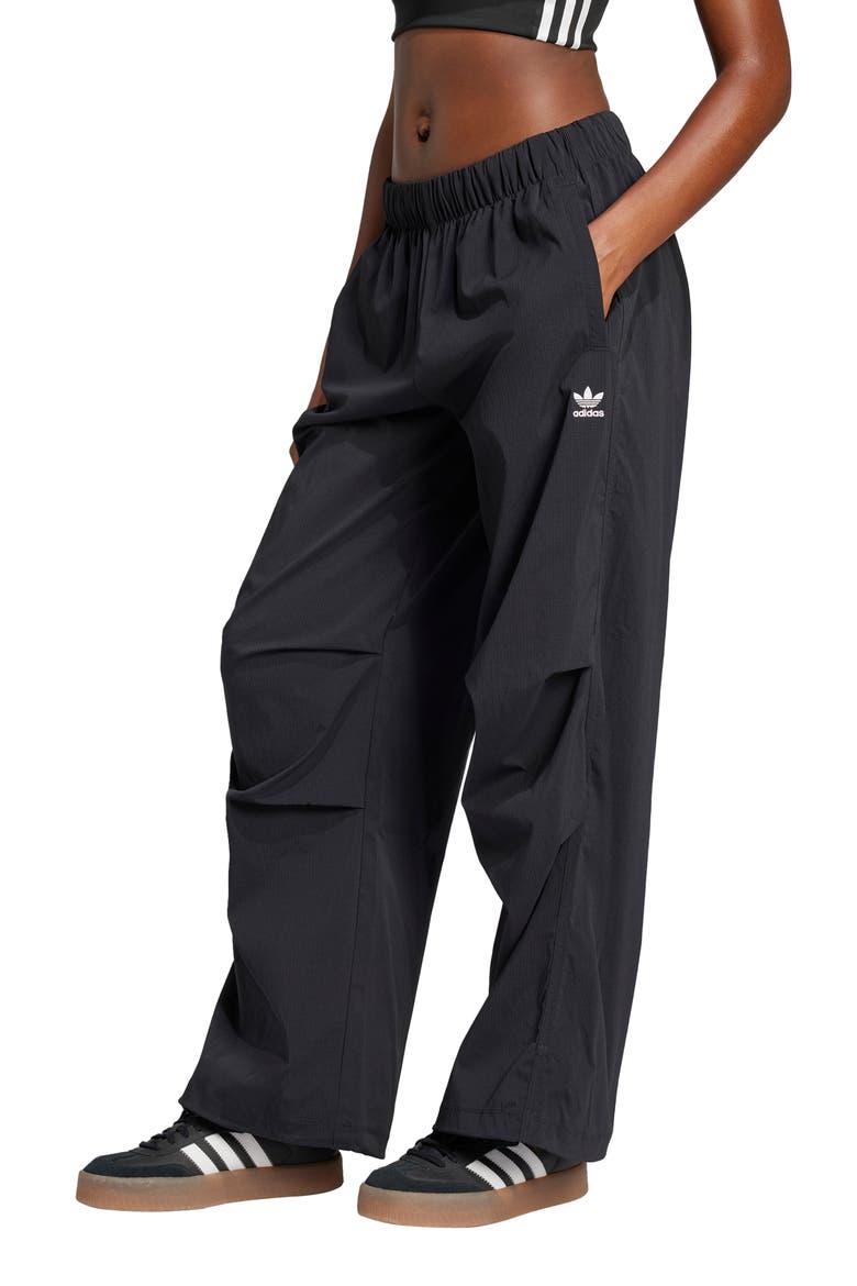 Essentials Ripstop Parachute Pants, Main, color, BLACK