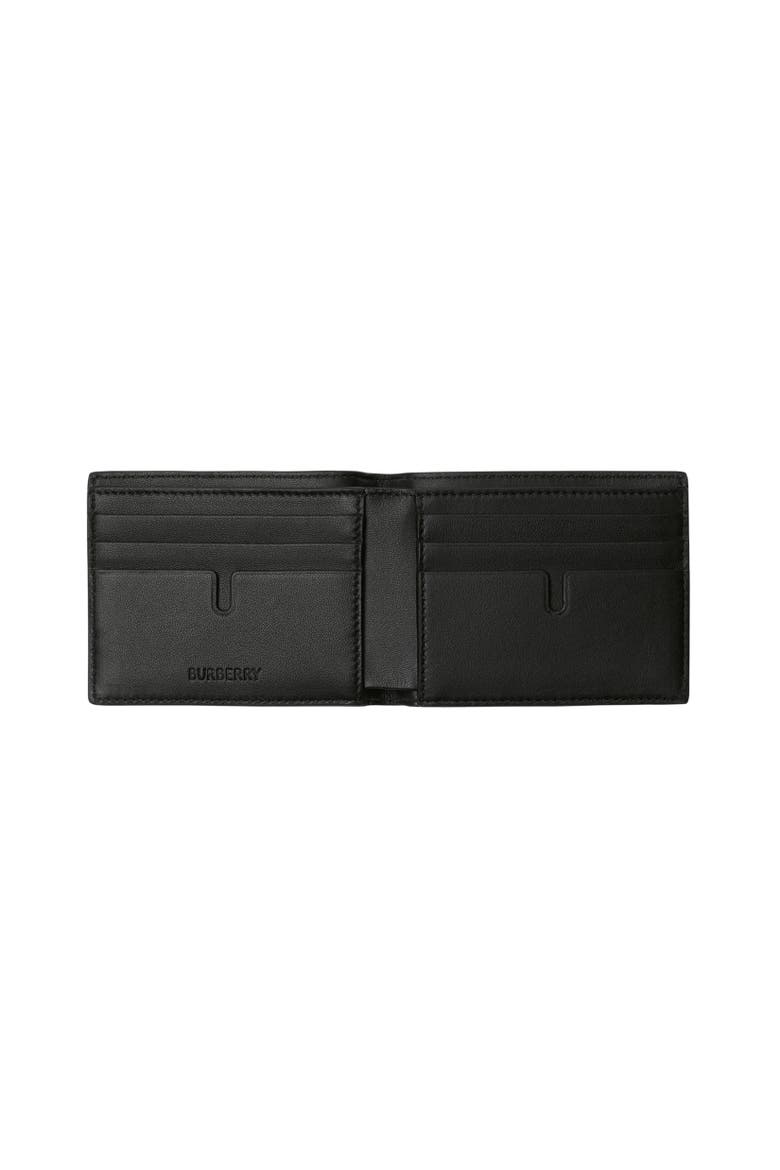 Embossed Check Slim Bifold Wallet, Alternate, color, Black