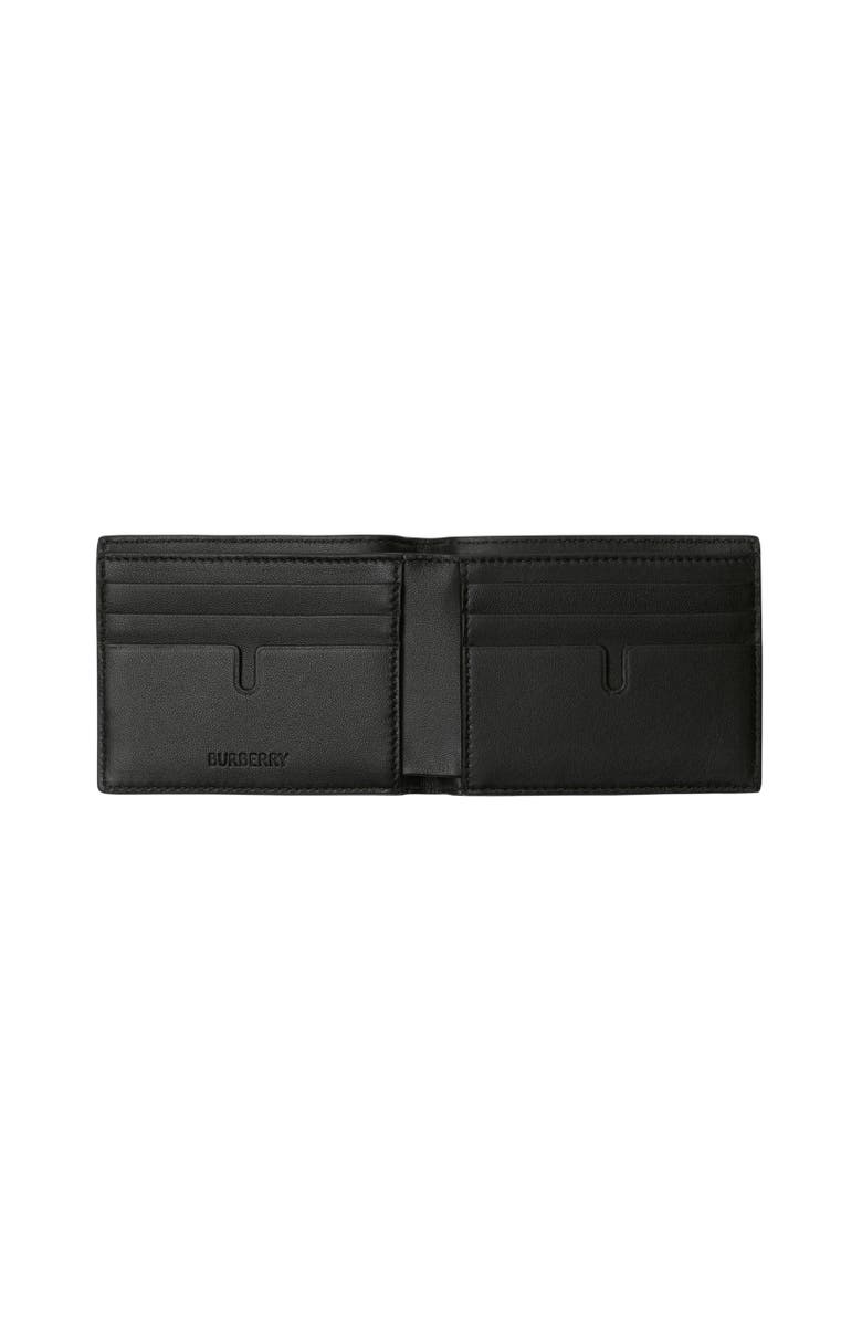 Burberry Embossed Check Slim Bifold Wallet, Alternate, color, Black