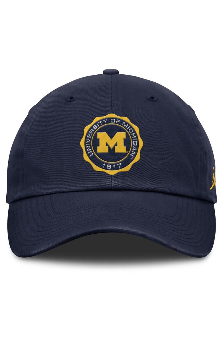Jordan Brand Men's Jordan Brand Navy Michigan Wolverines Club Adjustable Hat, Alternate, color, Navy