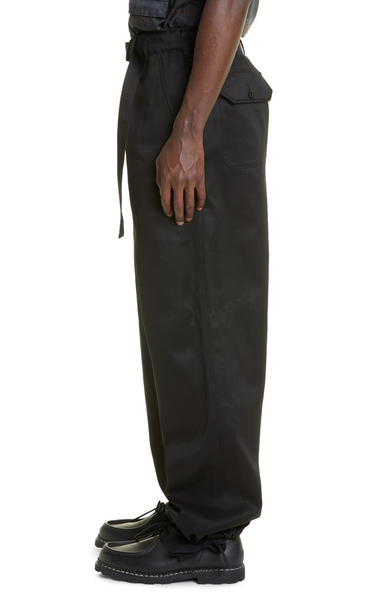 Sacai Belted Cotton Chino Pants | Nordstrom
