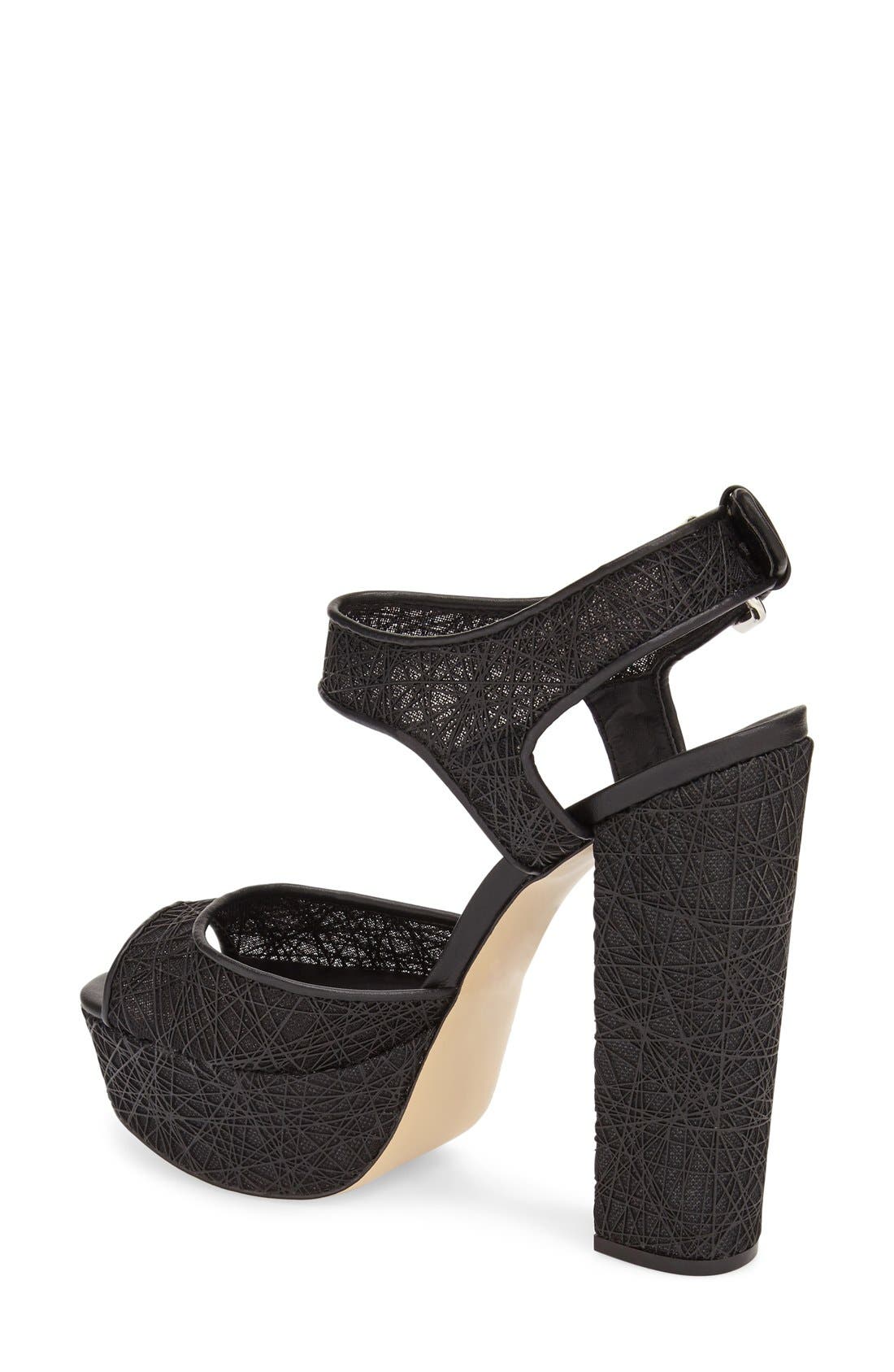 'Overt' Platform Sandal, Alternate, color, BLACK/ BLACK