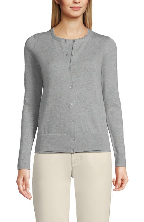 Fine Gauge Cotton Cardigan Sweater
