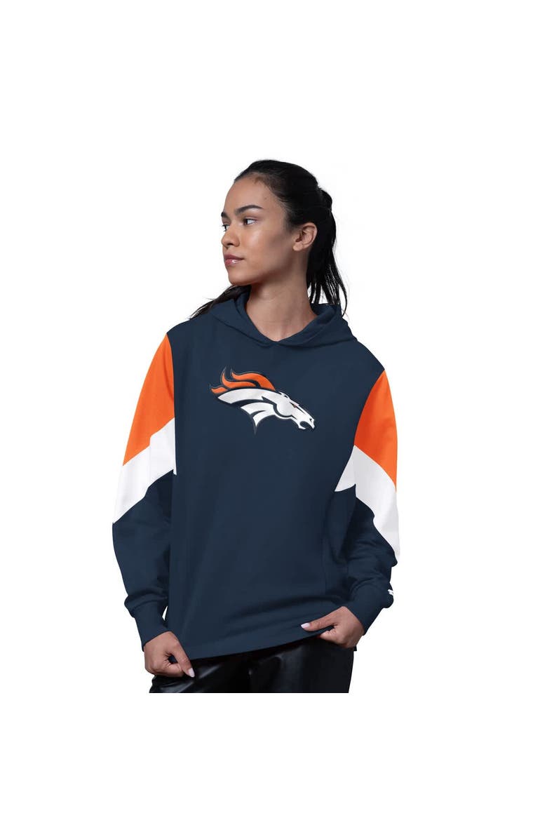 STARTER Women's Starter Navy Denver Broncos Scrimmage Hoodie, Main, color, Navy
