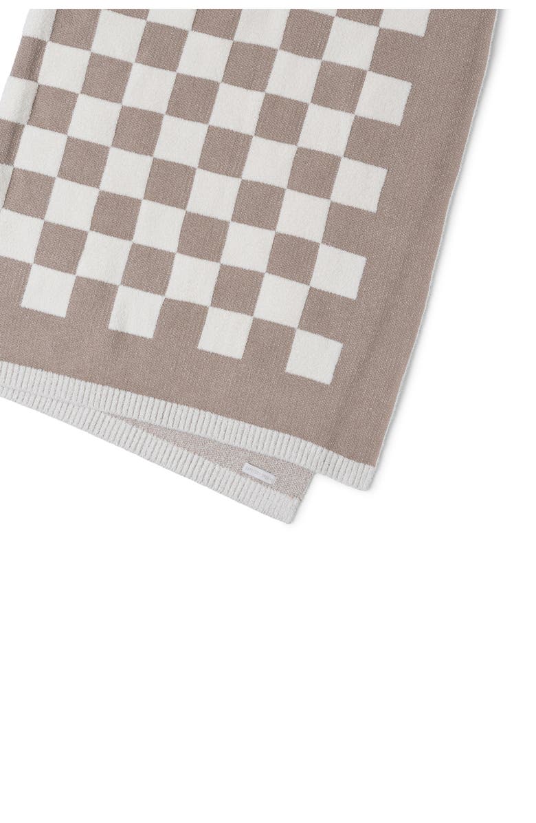 Barefoot Dreams<sup>®</sup> CozyChic<sup>™</sup> Checkered Cotton Blend Throw Blanket, Alternate, color, Fauna/ Cream
