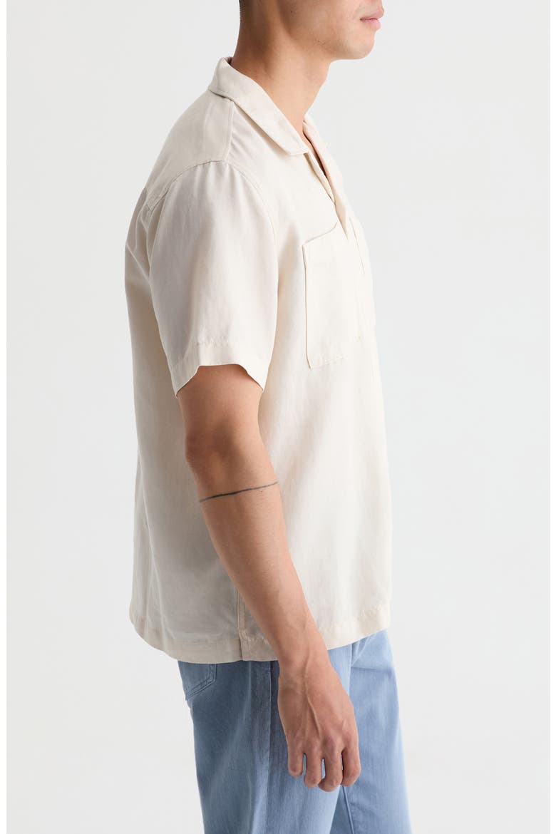 Marco Solid Camp Shirt, Alternate, color, CHAMPAGNE