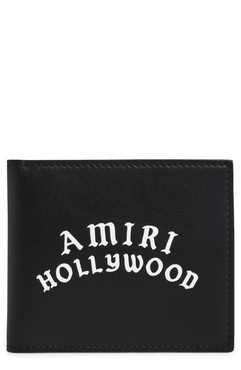 Hollywood Logo Leather Bifold Wallet