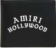 AMIRI Hollywood Logo Leather Bifold Wallet