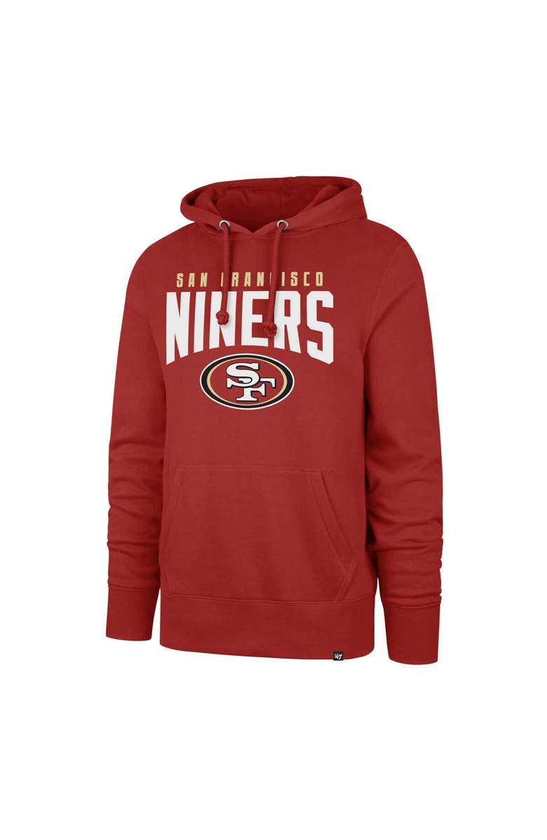 '47 Men's '47 Scarlet San Francisco 49ers Headline Pullover Hoodie, Alternate, color, Scarlet