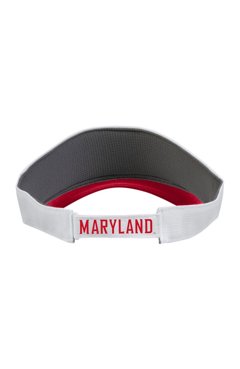 Under Armour Men's Under Armour White Maryland Terrapins Logo Performance Adjustable Visor, Alternate, color, 