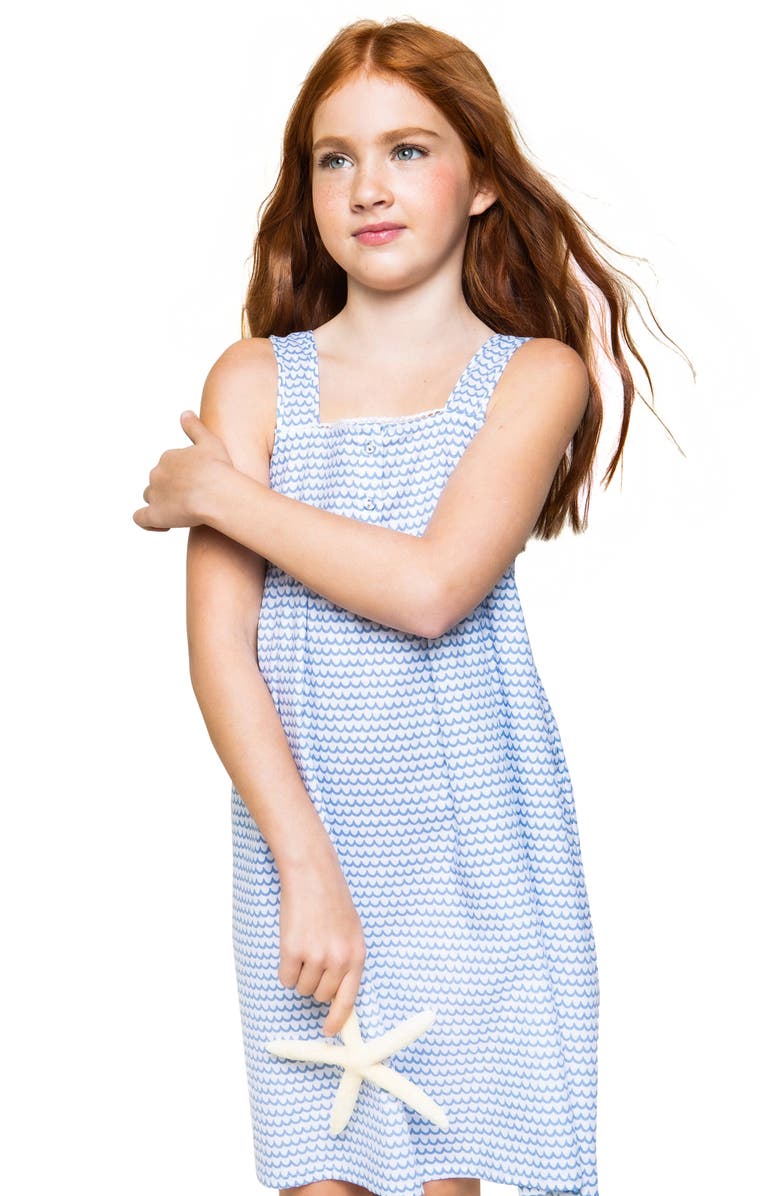 Petite Plume Kids' La Mer Nightgown, Main, color, Blue