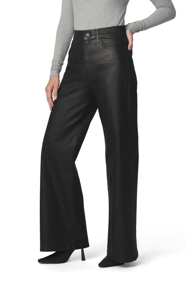 Mia High Waist Wide Leg Jeans, Alternate, color, BLACK FOIL