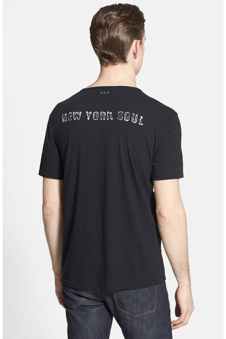 'New York City Skyline' Trim Fit Graphic T-Shirt, Alternate, color, BLACK