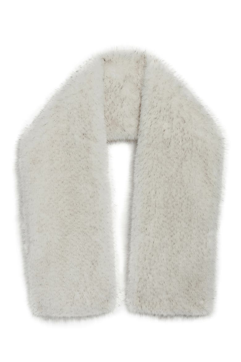 Dame Faux Fur Wrap, Alternate, color, BLANC MULTI