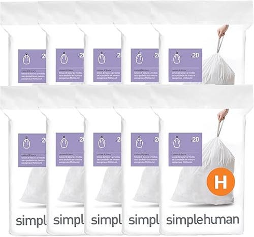 Simplehuman Code H Custom Fit Liners With Quick Dispense Packs