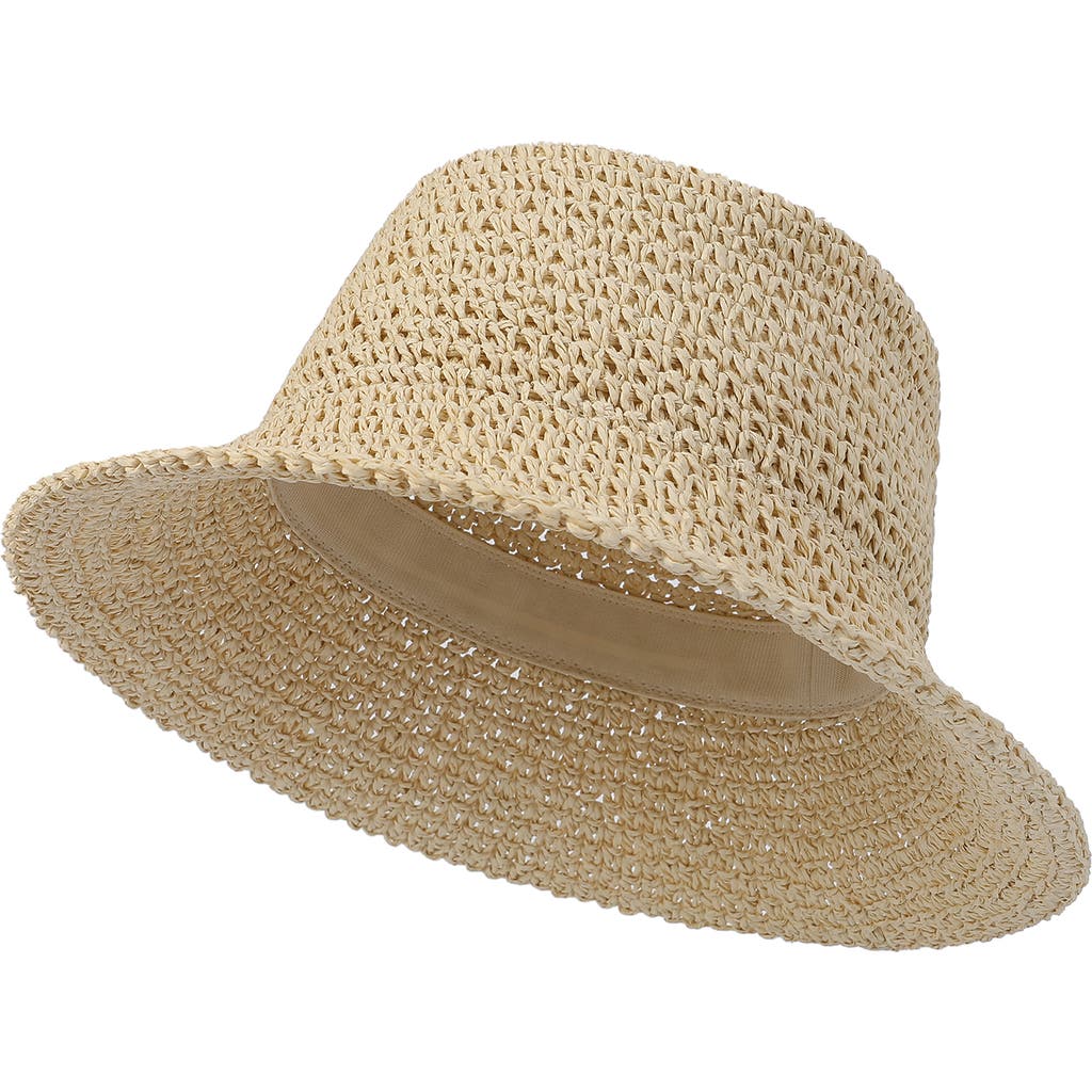Kanut Sports Paper Straw Bucket Hat In Brown