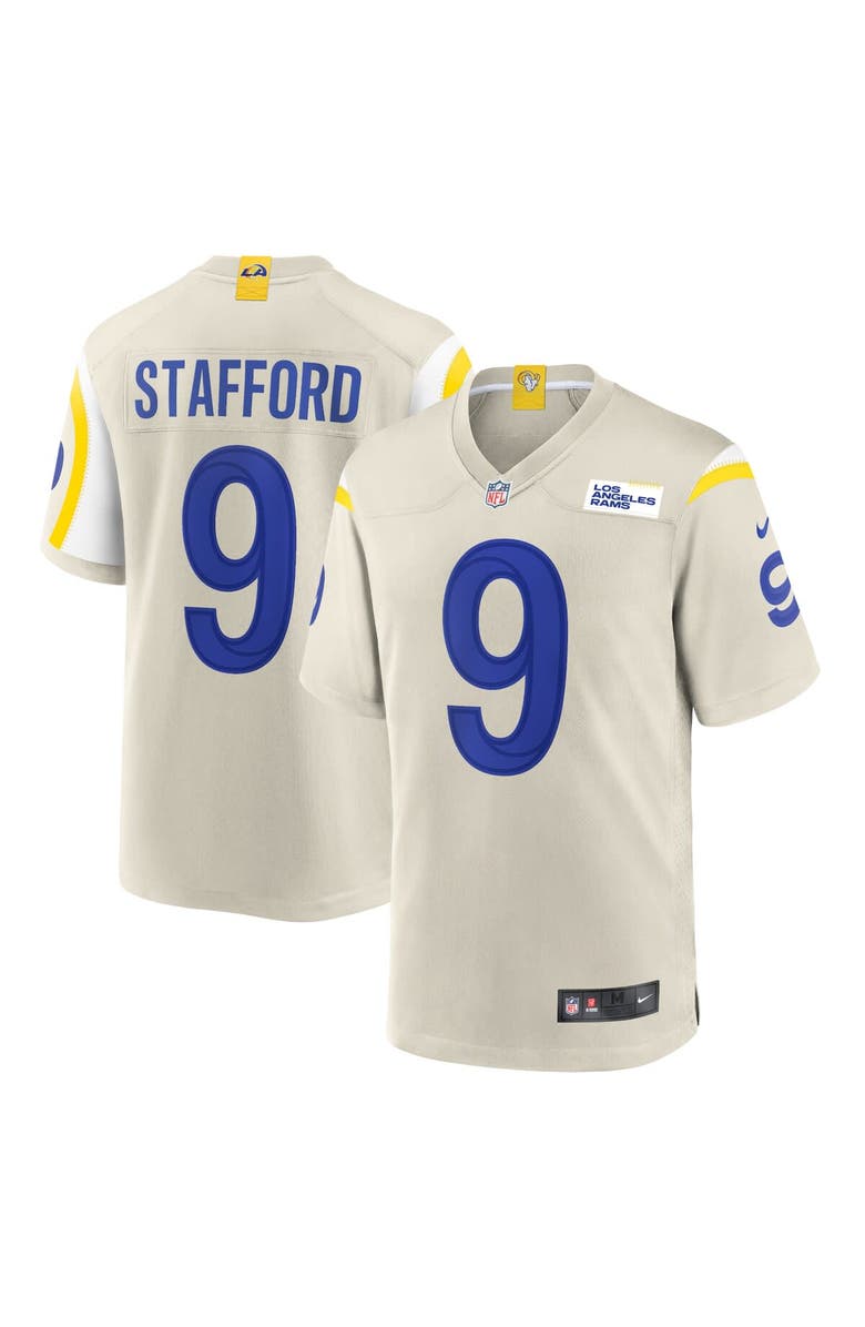Nike Men's Nike Matthew Stafford Bone Los Angeles Rams Game Jersey, Main, color, Cream