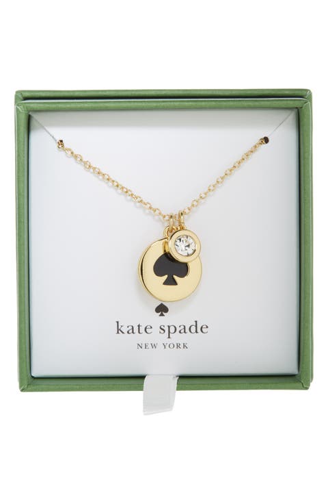 spot the spade charm pendant necklace