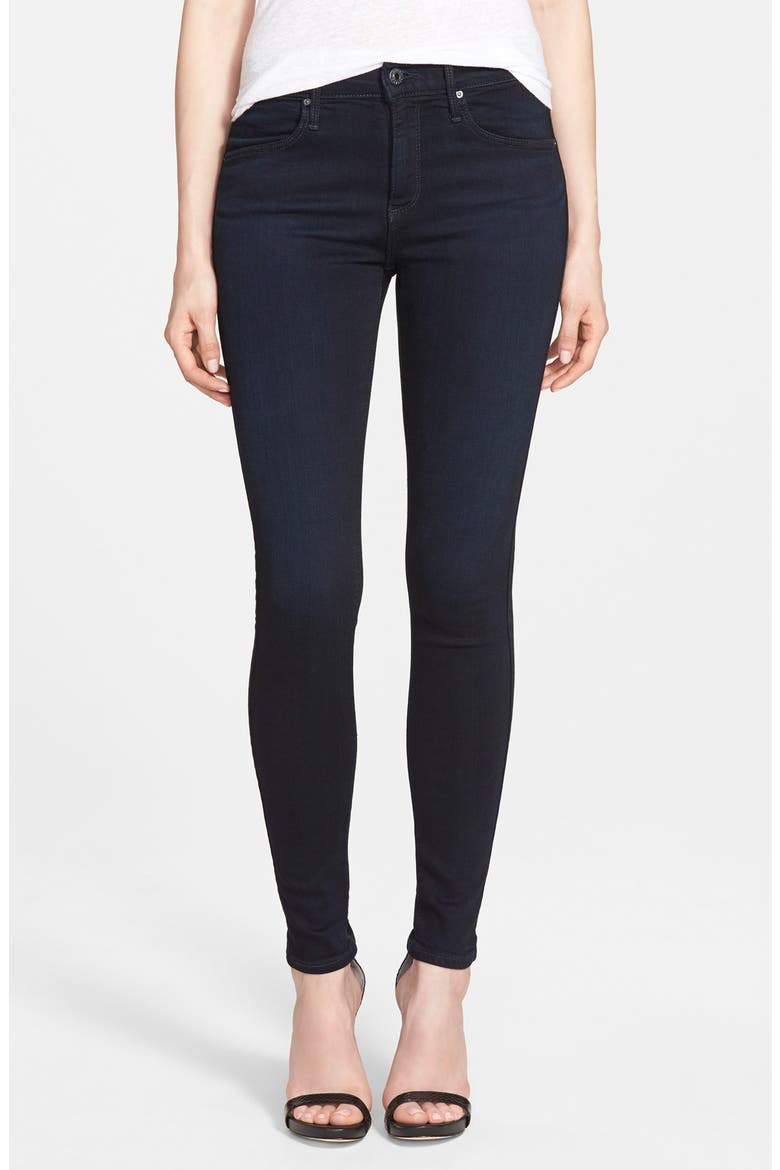 'Farrah' High Rise Skinny Jeans, Main, color, CHROMIS