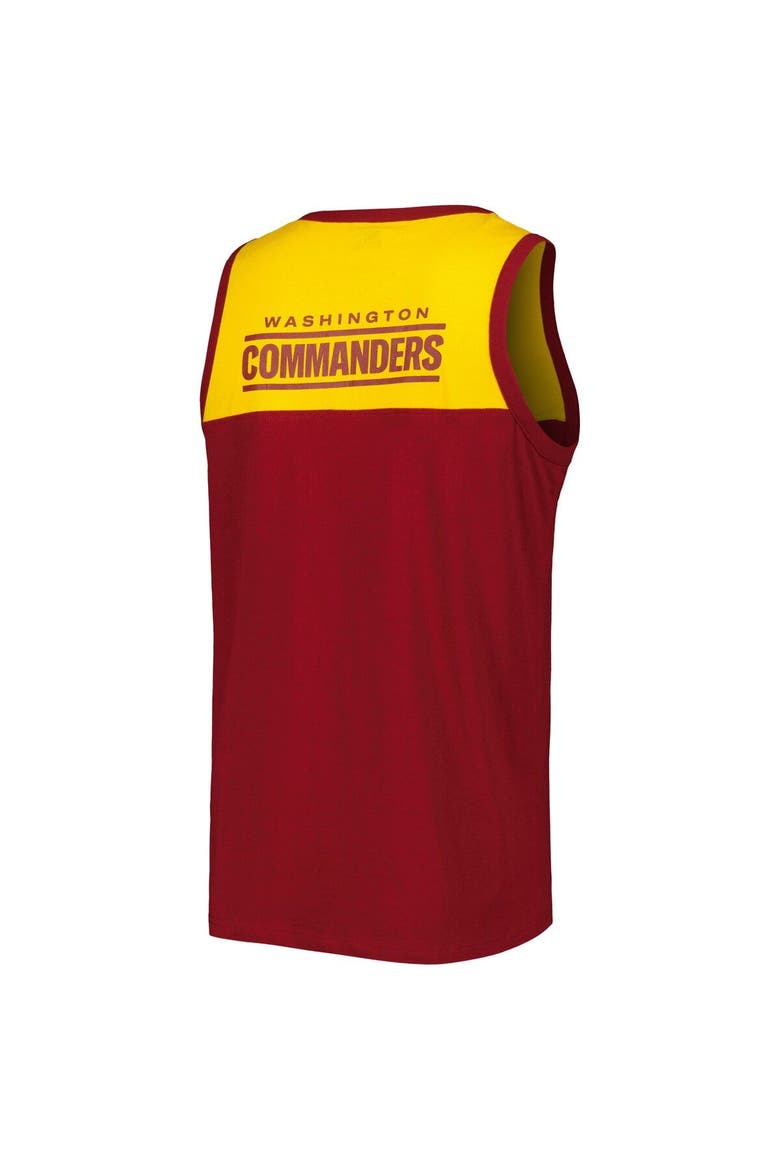Men's Starter Burgundy/Gold Washington Commanders Logo Touchdown Fashion Tank Top, Alternate, color, Burgundy