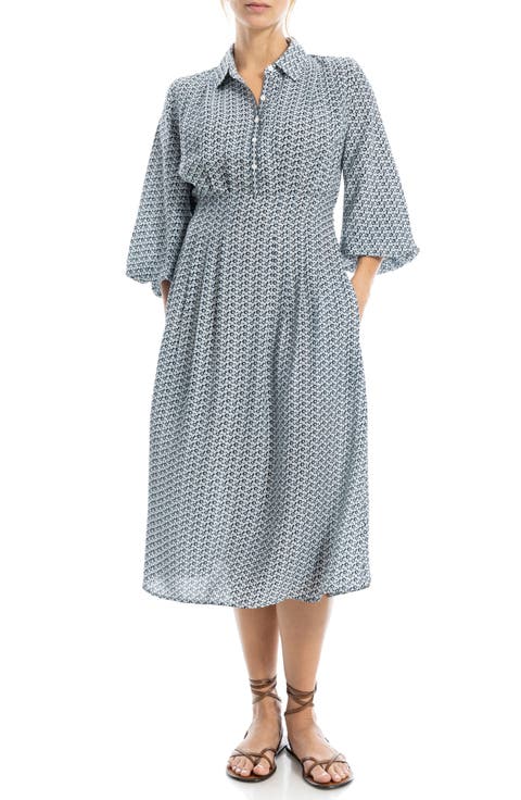 Balloon Sleeve Midi Shirtdress