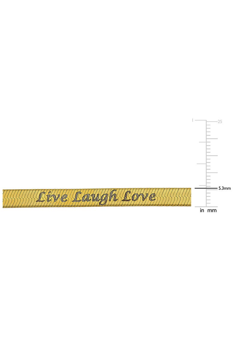 Engraved Herringbone Chain Necklace, Alternate, color, GOLD