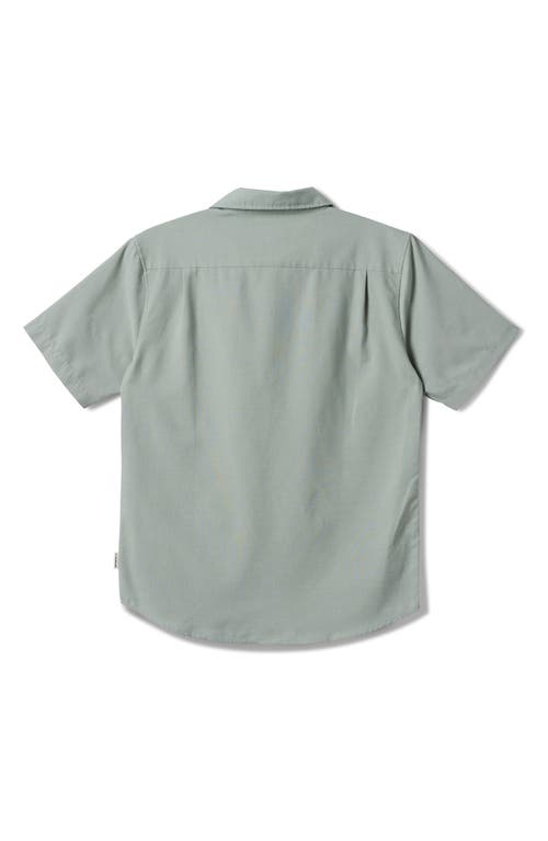 Quiksilver Shoreline Short Sleeve Button-up Shirt In Green