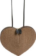 Alaïa Le Coeur Raffia Crossbody Bag