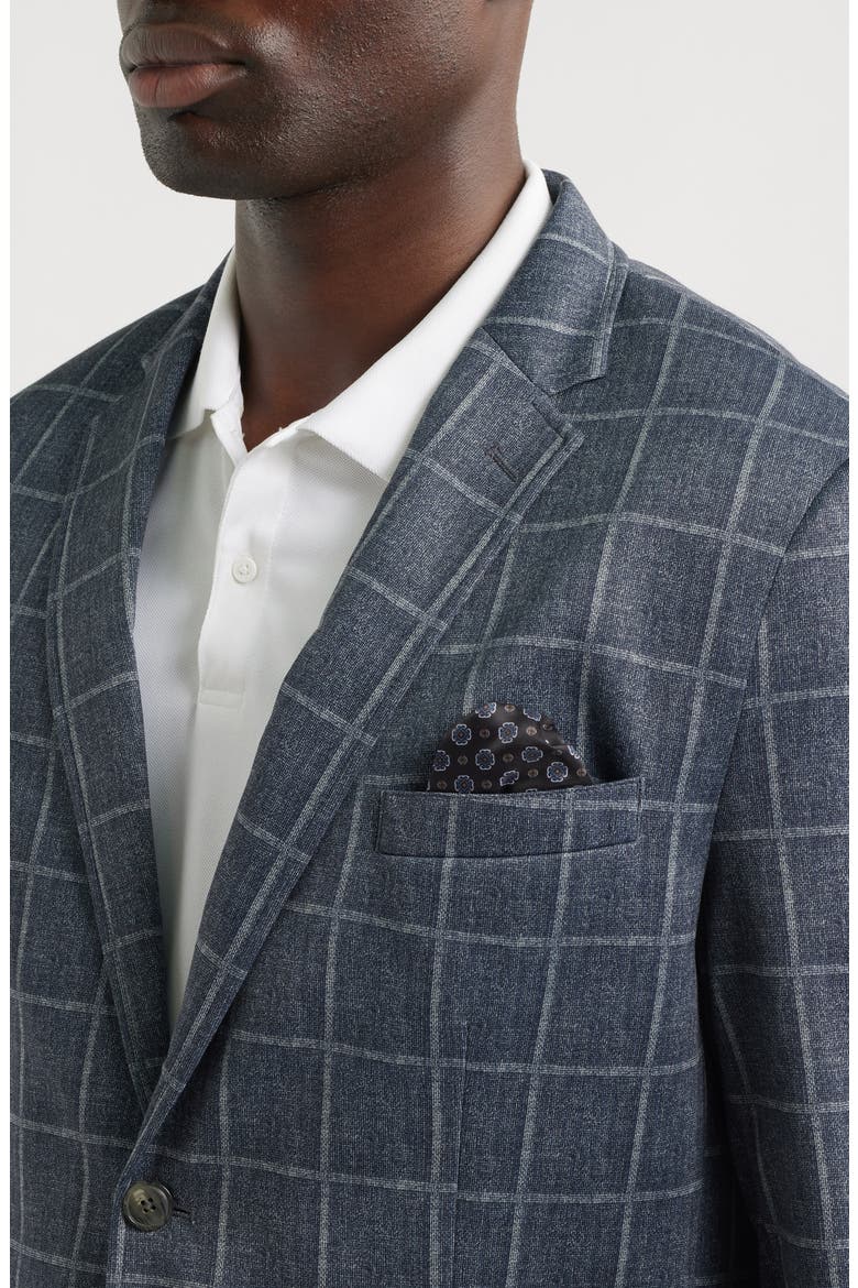 Game Day XC Flex® Pinnacle Black Windowpane Check Knit Sport Coat, Alternate, color, BLACK PLAID