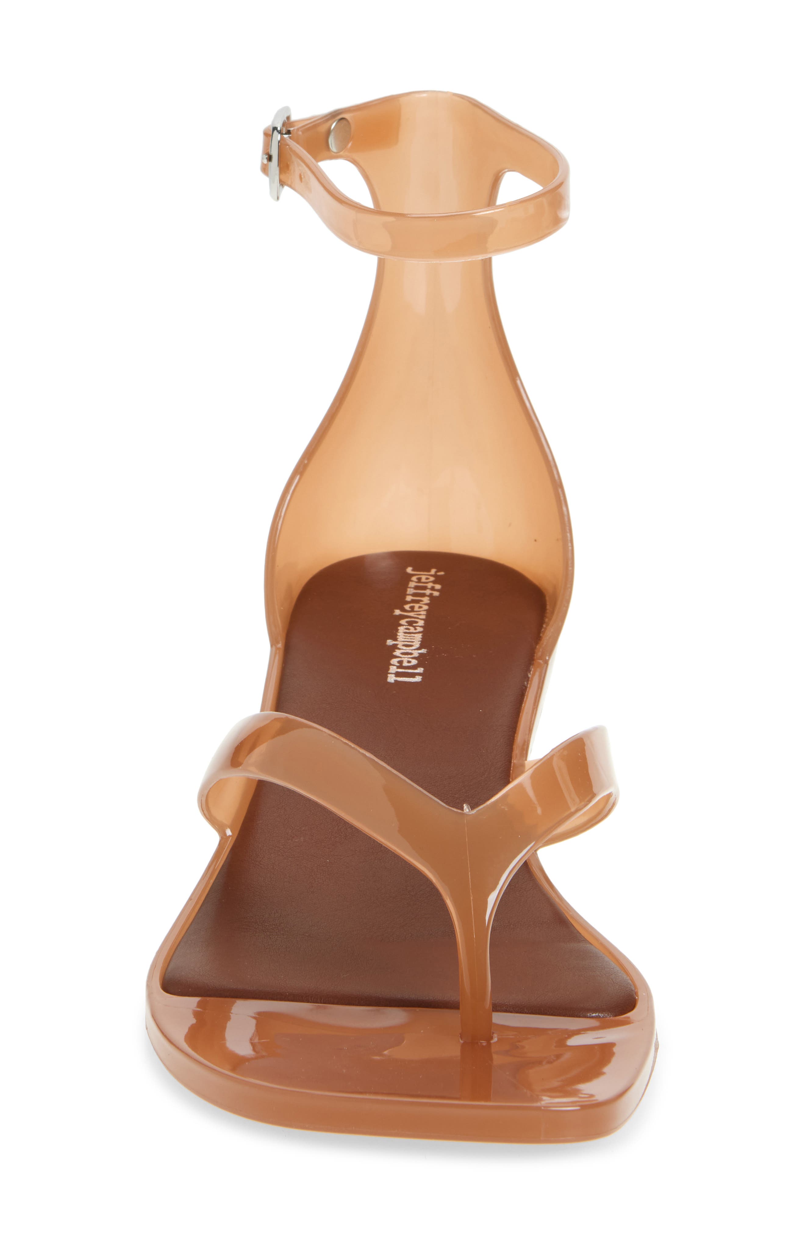 Jeffrey Campbell Gummy Ankle Strap Sandal, Alternate, color, Caramel