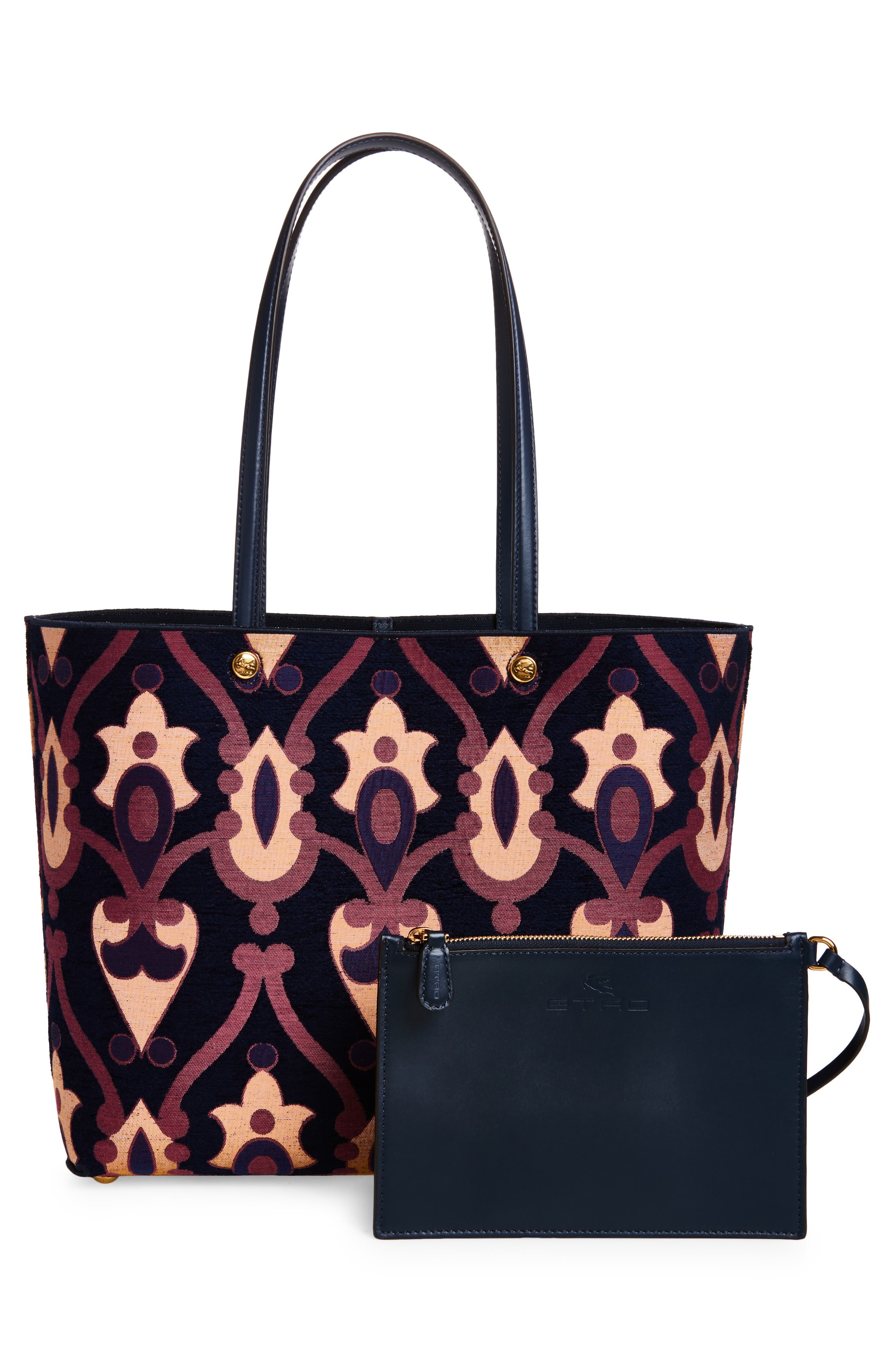Etro Medium Essential Jacquard Shopper, Alternate, color, 