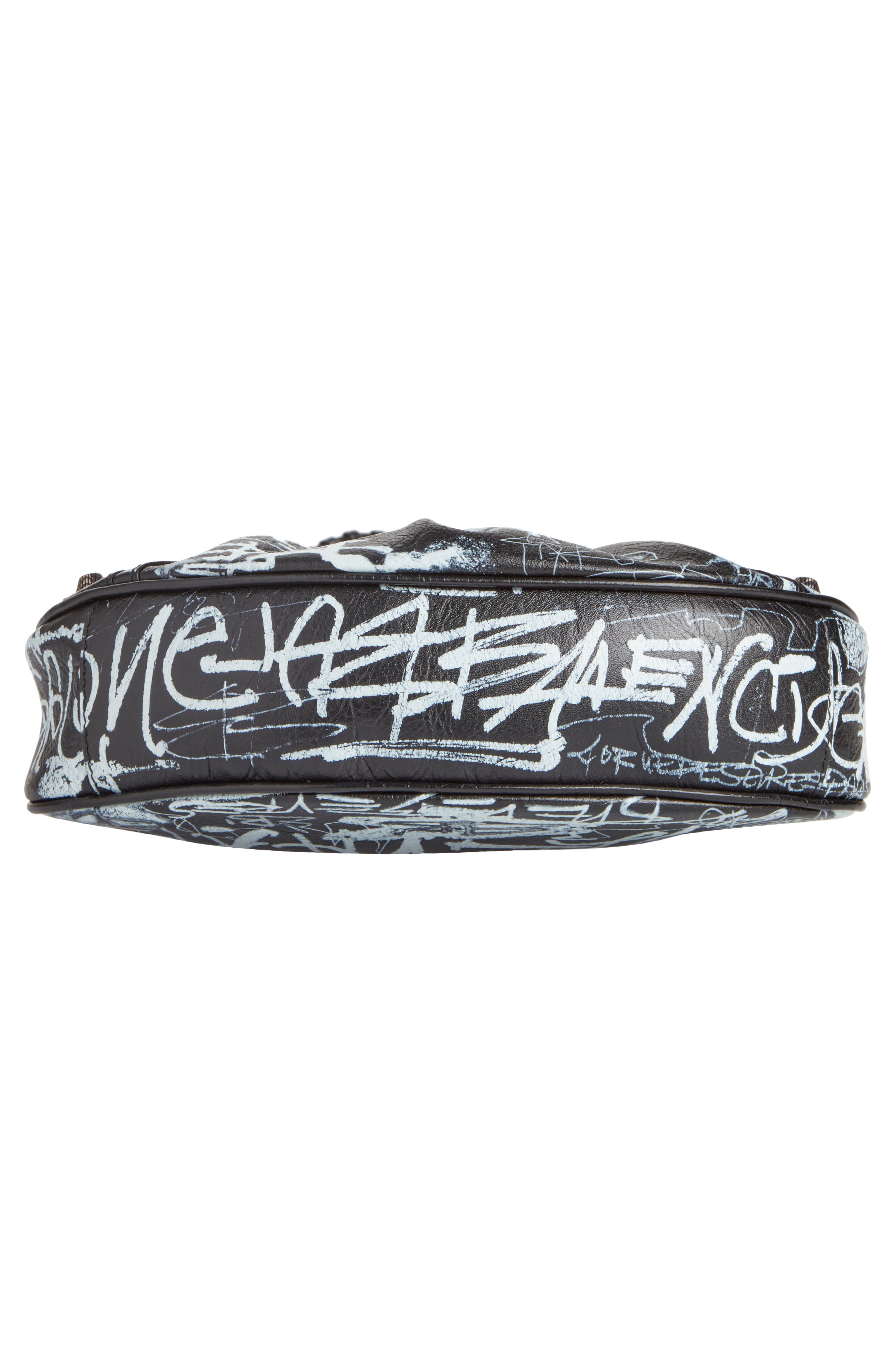 Balenciaga Extra Small Le Cagole Graffiti Lambskin Shoulder Bag, Alternate, color, 